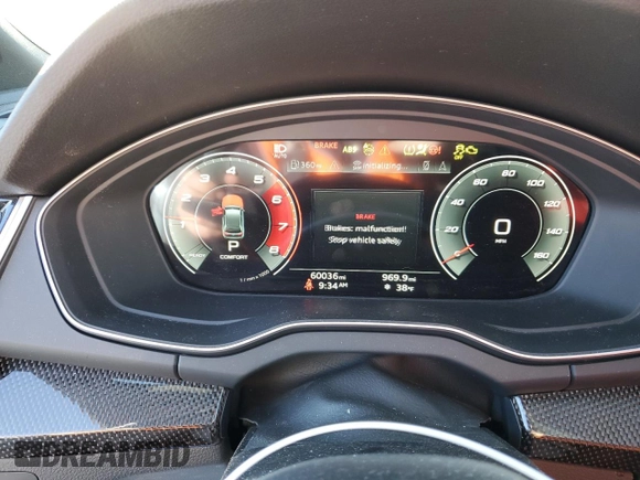 2021 Audi SQ5 Premium Plus with VIN WA1B4AFY8M2053906, listed as a Copart auction lot 88301095 with 60,036 mi miles and Salvage Title. Bid and sale history available at carsss.com. Image 9.