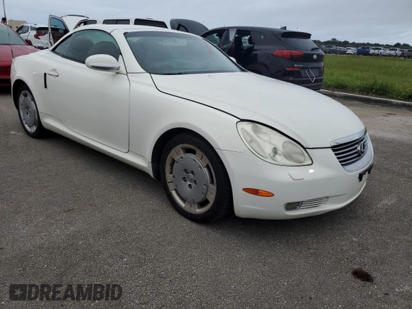 2002 Lexus SC with VIN JTHFN48Y720001922, listed as a Copart auction lot 75008854 with Not Provided miles and Non Repairable. Bid and sale history available at carsss.com. Image 4.