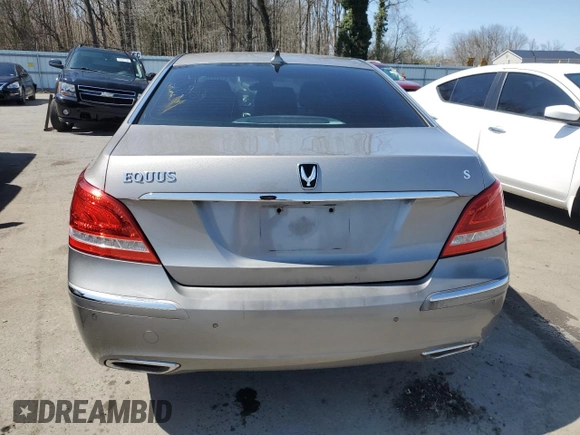 2011 Hyundai Equus Signature with VIN KMHGH4JF0BU029412, listed as a Copart auction lot 51437125 with 89,795 mi miles and Salvage title. Bid and sale history available at DreamBid. Image 6.