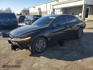 2024 Hyundai Elantra SEL with VIN KMHLM4DG1RU733708, listed as a Copart auction lot 46089855 with 27,604 mi miles and Salvage Title. Bid and sale history available at carsss.com. Image 1.