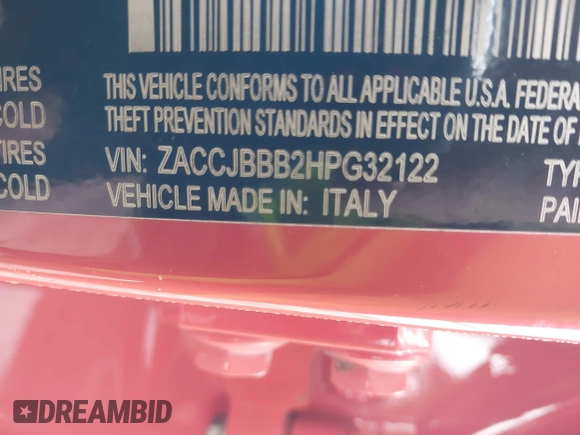 2017 Jeep Renegade Latitude с VIN ZACCJBBB2HPG32122, выставлен на аукционе IAAI как лот 41973690 с пробегом 140 504 миль миль и . История ставок и продаж доступна на DreamBid. Изображение 9.