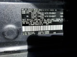 2019 Toyota RAV4 Hybrid XLE with VIN 2T3RWRFV9KW016418, listed as a Copart auction lot 43020565 with 86,362 mi miles and Salvage Title. Bid and sale history available at carsss.com. Image 13.