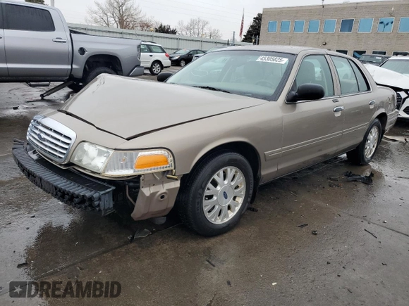 2005 Ford Crown Victoria LX z VIN 2FAFP74W05X122403, wystawiony jako Copart lot #45305825 z przebiegiem 202 381 mil mil oraz Szkoda całkowita • Salvage title. Historia ofert i sprzedaży dostępna na DreamBid. Obrazek 1.