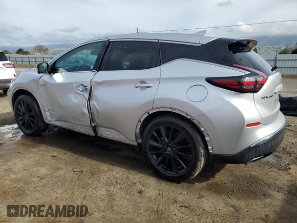 2023 Nissan Murano SL with VIN 5N1AZ2CJ7PC131408, listed as a Copart auction lot 45731385 with 42,936 mi miles and Non Repairable. Bid and sale history available at DreamBid. Image 2.