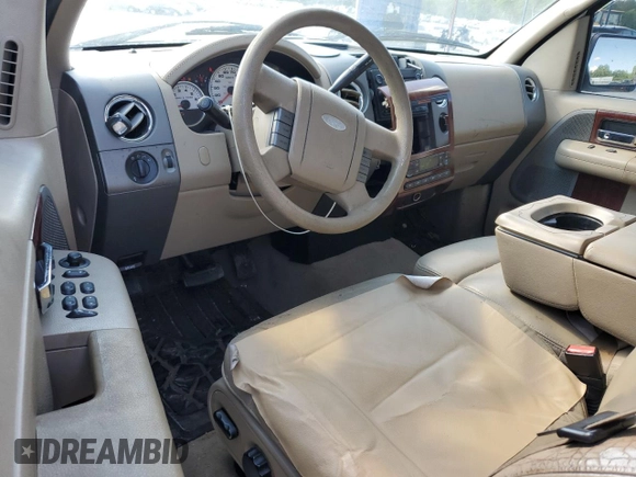 2005 Ford F-150 XLT with VIN 1FTPX12555NA74355, listed as a Copart auction lot 55799465 with 137,216 mi miles and Salvage title. Bid and sale history available at DreamBid. Image 8.