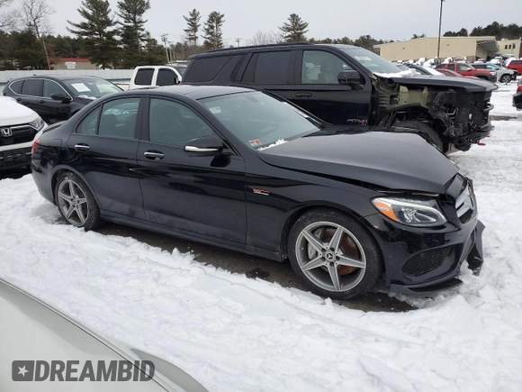 2015 Mercedes-Benz C-Class C 400 with VIN 55SWF6GBXFU026312, listed as a Copart auction lot 44510975 with 79,709 mi miles and Salvage Title. Bid and sale history available at carsss.com. Image 4.