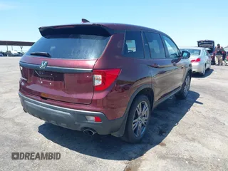 2019 Honda Passport EX-L with VIN 5FNYF7H59KB009956, listed as a IAAI auction lot 42021317 with 58,121 mi miles and . Bid and sale history available at DreamBid. Image 4.