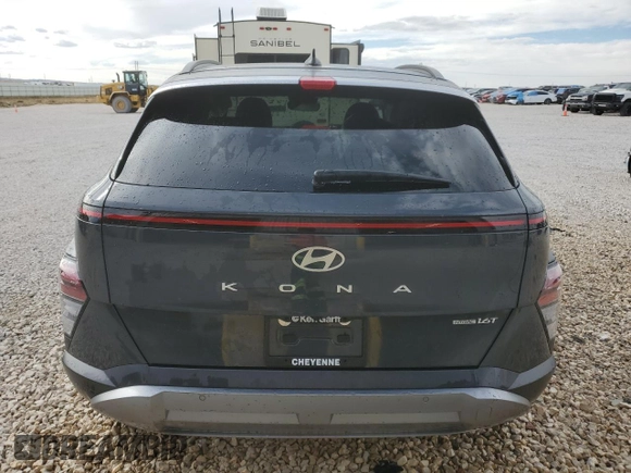 2024 Hyundai Kona Limited with VIN KM8HECA39RU024491, listed as a Copart auction lot 75445174 with 5,475 mi miles and Salvage Title. Bid and sale history available at carsss.com. Image 6.