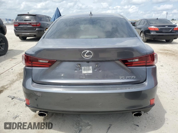 2014 Lexus IS 250 with VIN JTHBF1D20E5005622, listed as a Copart auction lot 54598975 with 107,547 mi miles and Salvage Title. Bid and sale history available at carsss.com. Image 6.