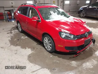 2014 Volkswagen Jetta SportWagen TDI with VIN 3VWPL7AJ1EM614059, listed as a IAAI auction lot 41572363 with 1 mi miles. Bid and sale history available at carsss.com. Image 1.