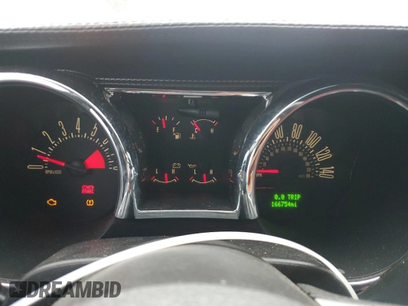2007 Ford Mustang GT Deluxe with VIN 1ZVHT82H575269780, listed as a Copart auction lot 86815414 with 166,754 mi miles and Salvage Title. Bid and sale history available at carsss.com. Image 9.