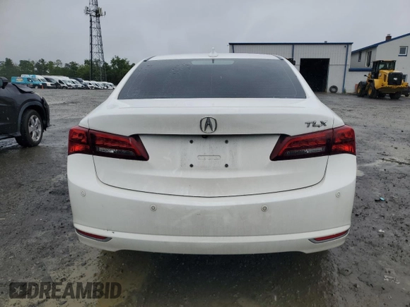 2015 Acura TLX Advance with VIN 19UUB2F79FA017945, listed as a Copart auction lot 58171225 with 210,318 mi miles and Salvage title. Bid and sale history available at DreamBid. Image 6.