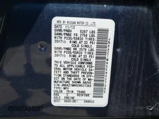 2014 Nissan Murano SL z VIN JN8AZ1MW5EW507368, wystawiony jako IAAI lot #42403046 z przebiegiem 102 729 mil mil oraz . Historia ofert i sprzedaży dostępna na DreamBid. Obrazek 9.
