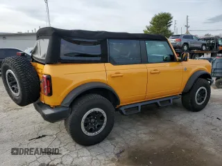 2021 Ford Bronco с VIN 1FMEE5DP6MLA88337, выставлен на аукционе Copart как лот 76057734 с пробегом 31 846 миль миль и Списание • Salvage title. История ставок и продаж доступна на DreamBid. Изображение 3.