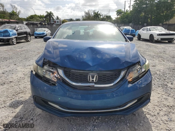 2014 Honda Civic Sedan LX with VIN 19XFB2F55EE030693, listed as a Copart auction lot 51608045 with 91,416 mi miles and Salvage Title. Bid and sale history available at carsss.com. Image 5.