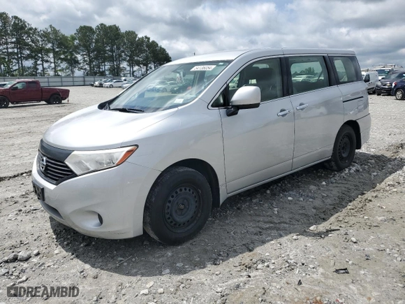 2015 Nissan Quest S with VIN JN8AE2KP4F9133235, listed as a Copart auction lot 54136054 with 213,140 mi miles and Salvage Title. Bid and sale history available at carsss.com. Image 1.