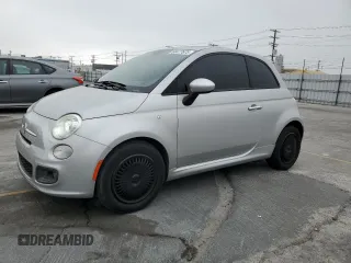 2012 FIAT 500 Sport with VIN 3C3CFFBRXCT385475, listed as a Copart auction lot 60477675 with 131,410 mi miles and Salvage title. Bid and sale history available at DreamBid. Image 1.