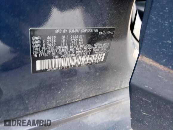 2024 Subaru Legacy Limited with VIN 4S3BWAN60R3016818, listed as a Copart auction lot 49592385 with 19,692 mi miles and Salvage title. Bid and sale history available at DreamBid. Image 15.