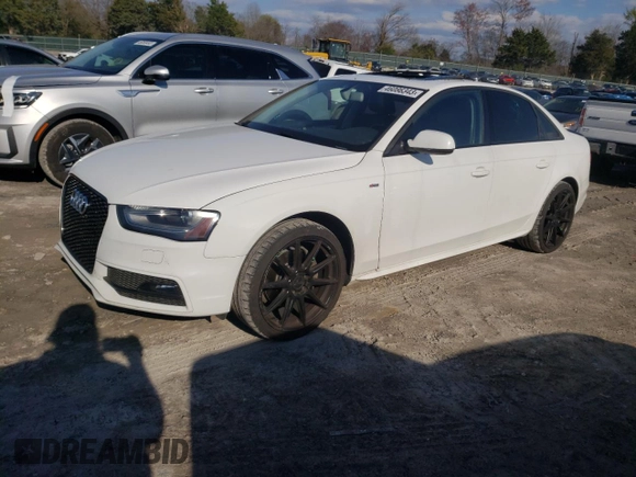 2016 Audi A4 Premium with VIN WAUAFAFL4GN016593, listed as a Copart auction lot 46086343 with 52,045 mi miles. Bid and sale history available at carsss.com. Image 1.