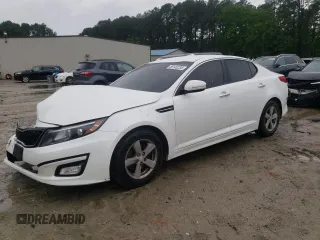 2014 Kia Optima LX with VIN KNAGM4A70E5494065, listed as a Copart auction lot 59100255 with 126,983 mi miles and Salvage title. Bid and sale history available at DreamBid. Image 1.