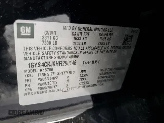 2017 Cadillac Escalade Premium Luxury z VIN 1GYS4CKJ9HR290146, wystawiony jako Copart lot #53162775 z przebiegiem 115 321 mil mil oraz Szkody całkowita. Historia ofert i sprzedaży dostępna na DreamBid. Obrazek 13.