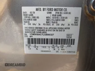2020 Ford Police Interceptor z VIN 1FM5K8AC7LGB86327, wystawiony jako IAAI lot #42385569 z przebiegiem 87 835 mil mil oraz . Historia ofert i sprzedaży dostępna na DreamBid. Obrazek 9.