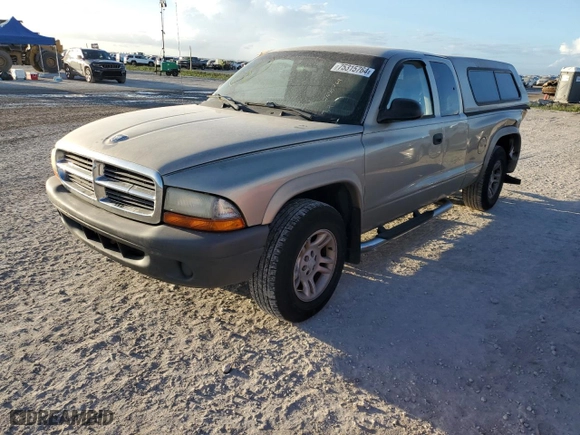 2004 Dodge Dakota with VIN 1D7GL12K94S627063, listed as a Copart auction lot 75315764 with 202,412 mi miles and Salvage Title. Bid and sale history available at carsss.com. Image 1.