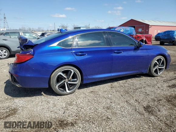 2019 Honda Accord Sport with VIN 1HGCV1F39KA803152, listed as a Copart auction lot 52039985 with 102,409 mi miles and Salvage Title. Bid and sale history available at DreamBid. Image 3.