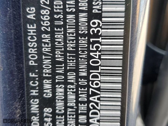 2013 Porsche Panamera S Hybrid with VIN WP0AD2A76DL045139, listed as a Copart auction lot 81294574 with 117,128 mi miles and Clean Title. Bid and sale history available at carsss.com. Image 12.