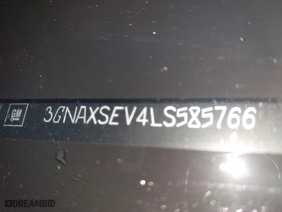 2020 Chevrolet Equinox LS with VIN 3GNAXSEV4LS585766, listed as a IAAI auction lot 41689267 with 88,641 mi miles. Bid and sale history available at carsss.com. Image 9.