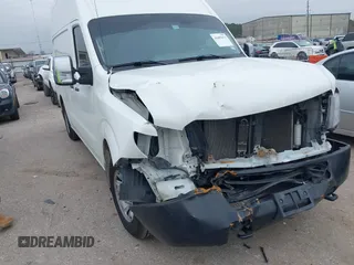 2017 Nissan NV SV with VIN 1N6AF0LY1HN804288, listed as a IAAI auction lot 41607673 with 196,111 mi miles. Bid and sale history available at carsss.com. Image 1.