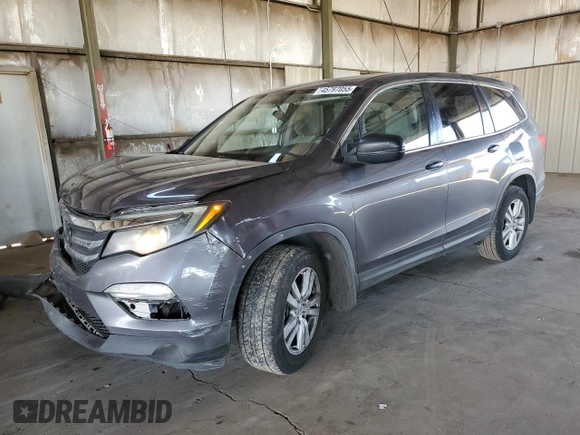 2016 Honda Pilot LX with VIN 5FNYF5H12GB019365, listed as a Copart auction lot 45797055 with 232,647 mi miles and Salvage Title. Bid and sale history available at DreamBid. Image 1.
