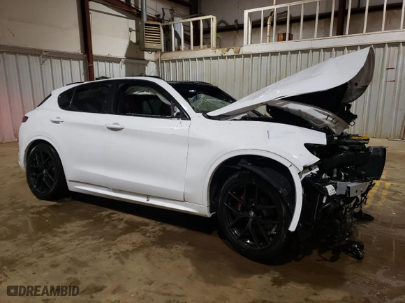 2021 Alfa Romeo Stelvio Ti with VIN ZASPAKBN4M7D08793, listed as a Copart auction lot 86784934 with 41,436 mi miles and Salvage Title. Bid and sale history available at carsss.com. Image 4.