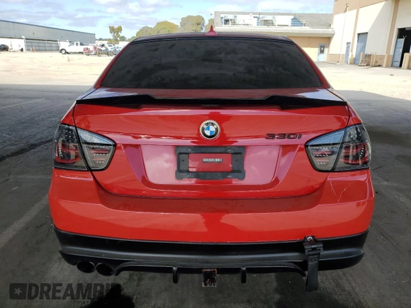 2006 BMW 3 Series 330i with VIN WBAVB33566PS10236, listed as a Copart auction lot 55469225 with 104,825 mi miles and Salvage title. Bid and sale history available at DreamBid. Image 6.