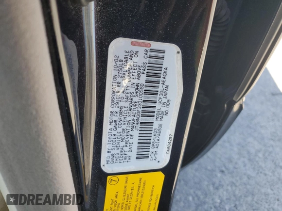 2003 Lexus LS 430 with VIN JTHBN30F330100550, listed as a Copart auction lot 49772375 with 67,928 mi miles and Salvage Title. Bid and sale history available at DreamBid. Image 12.
