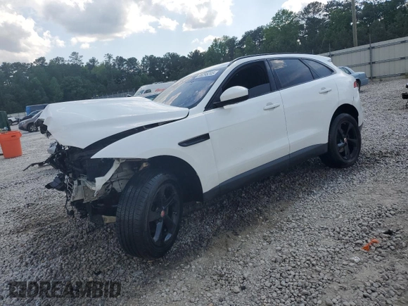 2019 Jaguar F-Pace 25t Premium with VIN SADCJ2FX7KA616516, listed as a Copart auction lot 55295245 with 108,575 mi miles and Salvage title. Bid and sale history available at DreamBid. Image 1.