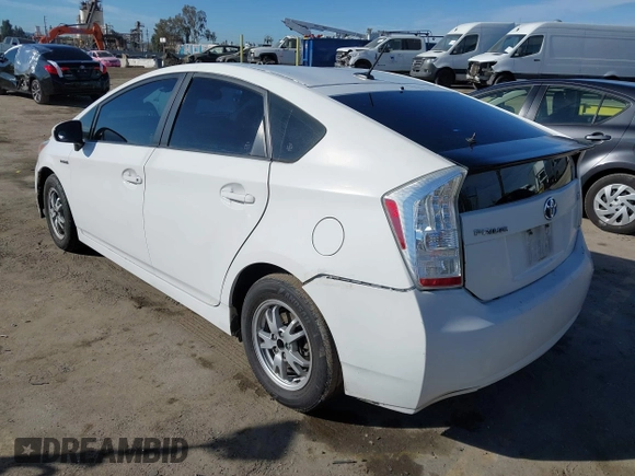 2010 Toyota Prius II with VIN JTDKN3DU3A5126169, listed as a IAAI auction lot 41605289 with 180,624 mi miles. Bid and sale history available at carsss.com. Image 3.
