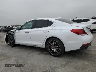2019 Genesis G70 Advanced with VIN KMTG74LEXKU024019, listed as a Copart auction lot 50832935 with 111,373 mi miles and Salvage Title. Bid and sale history available at DreamBid. Image 2.