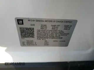 2021 Chevrolet Equinox LT with VIN 2GNAXKEV1M6119339, listed as a Copart auction lot 48896305 with 86,821 mi miles and Salvage Title. Bid and sale history available at DreamBid. Image 15.