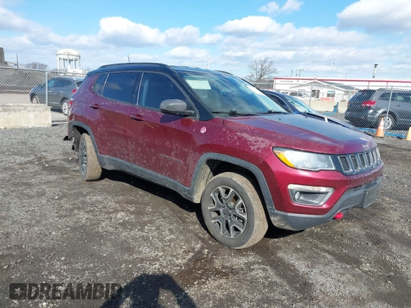 2020 Jeep Compass Trailhawk with VIN 3C4NJDDB2LT239384, listed as a IAAI auction lot 41527372 with 56,122 mi miles and . Bid and sale history available at carsss.com. Image 1.