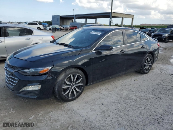 2020 Chevrolet Malibu RS with VIN 1G1ZG5ST9LF096082, listed as a Copart auction lot 52370165 with 57,365 mi miles and Clean Title. Bid and sale history available at carsss.com. Image 1.