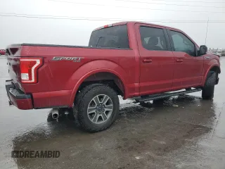 2016 Ford F-150 XLT with VIN 1FTEW1EF4GFA35428, listed as a Copart auction lot 53886725 with 257,484 mi miles and Salvage Title. Bid and sale history available at carsss.com. Image 3.
