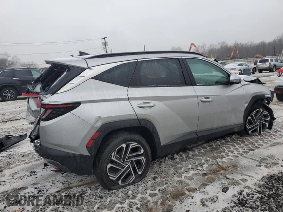 2025 Hyundai Tucson Limited with VIN 5NMJECDE7SH499993, listed as a Copart auction lot 44008095 with 2,087 mi miles and Salvage Title. Bid and sale history available at carsss.com. Image 3.