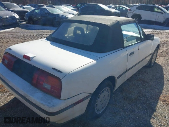 1991 Mercury Capri with VIN 6MPCT01ZXM8607170, listed as a IAAI auction lot 41453641 with 40,731 mi miles and . Bid and sale history available at DreamBid. Image 4.