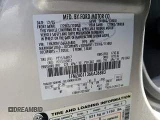 2006 Ford Freestyle SE z VIN 1FMZK01136GA36883, wystawiony jako Copart lot #56223985 z przebiegiem 156 885 mil mil oraz Szkody całkowita. Historia ofert i sprzedaży dostępna na DreamBid. Obrazek 14.