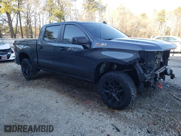 2021 Chevrolet Silverado 1500 LT Trail Boss with VIN 1GCPYFELXMZ378955, listed as a Copart auction lot 47390075 with 52,013 mi miles and Salvage Title. Bid and sale history available at DreamBid. Image 4.