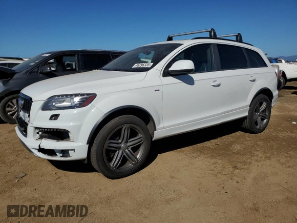 2015 Audi Q7 3.0L TDI Prestige with VIN WA1WMAFE0FD016301, listed as a Copart auction lot 46296335 with 86,984 mi miles and Salvage Title. Bid and sale history available at carsss.com. Image 1.