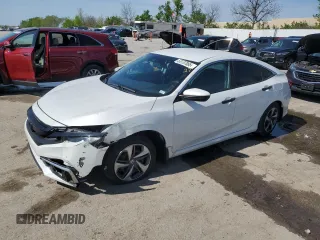 2019 Honda Civic LX with VIN 2HGFC2F66KH585479, listed as a Copart auction lot 53737065 with 65,124 mi miles and Salvage Title. Bid and sale history available at DreamBid. Image 1.