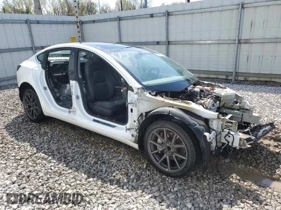 2020 Tesla Model 3 Standard Range Plus with VIN 5YJ3E1EA5LF612626, listed as a Copart auction lot 54421235 with Not Provided miles and Clean Title. Bid and sale history available at DreamBid. Image 4.