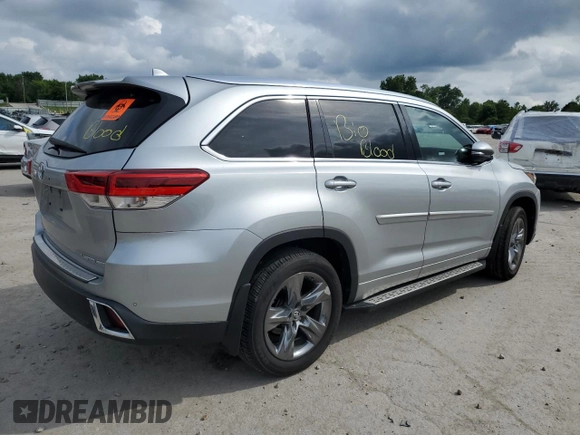 2017 Toyota Highlander Limited with VIN 5TDDZRFH0HS444271, listed as a Copart auction lot 60922755 with Not provided miles and Salvage title. Bid and sale history available at DreamBid. Image 3.